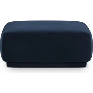 Maison Heritage, Tabouret, Pouf Velours, "Jane", 1 Place, Bleu Roi, 90x90x42 Fabriqué en Europe pas cher
