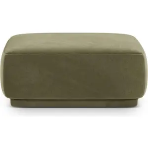 Maison Heritage, Tabouret, Pouf Velours, "Jane", 1 Place, Vert, 90x90x42 Fabriqué en EuropeVendu pargalaxus