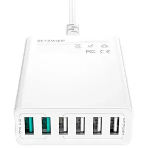 BlitzWolf BW-S15 (60 W), Chargeur USB, Blanc pas cher