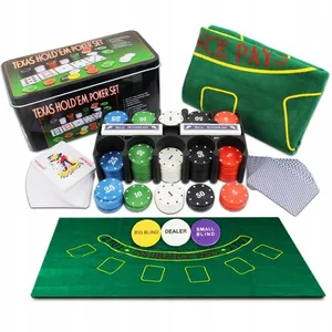 NAN Coffret de poker ou de dés en coffret de 200 jetons 2 jeux pas cher