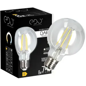 Ampoule décorative à filament DARI LED 8W E27 4000K 1055lm 230V EDO777...Vendu parmanomano