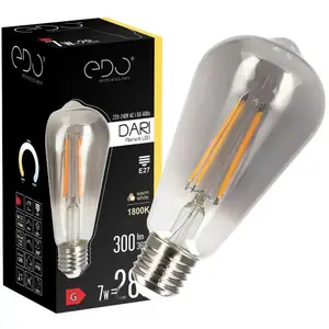 Ampoule décorative à filament LED DARI 7W E27 1800K 300lm EDO pas cher
