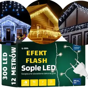 Zolta Kerstverlichting - Sneeuwvlok IJspegels - 300 LED - Koud Wit - Flash Effect pas cher