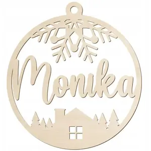 SMX Design - Houten Kerstbal - Personaliseerbaar - Uniek Cadeau pas cher