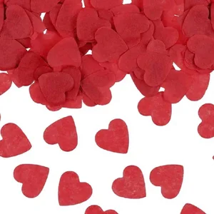 PartyDeco CONFETTIS PAPIER DE SOIE CUR 1.6CM 15G ROUGE pas cher