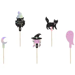 PartyDeco Cupcake Toppers Halloween pk/6 pas cher