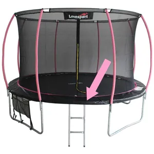 Housse à ressorts - LEAN SPORT - 10694-uniw - Noir et rose - Trampolin... pas cher
