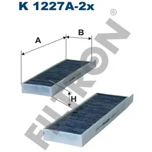 Filtron filtre à air cabine, k1227a - 2x pas cher