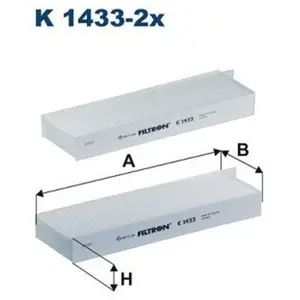 Filtron Filtre d'habitacle pour PEUGEOT: 208, 2008 & OPEL: Corsa, Mokka & CITROËN: C4 & JEEP: Avenger & FIAT: 600 & DS: DS3 (Ref: K 1433-2x)