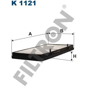Filtre à air cabine k1121 filtron oE ref. 91160128 27298-00QAA 4408840 7701050319 pas cher