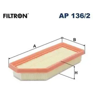 Filtron Filtre à air pour RENAULT: Captur, Clio, Arkana, Mégane & NISSAN: Juke & MITSUBISHI: ASX, Colt & DACIA: Jogger, Duster (Ref: AP 136/2) pas cher