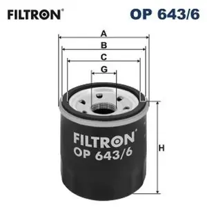 Filtron Filtre à huile pour RENAULT: Talisman, Mégane, Fluence, Clio, Laguna, Espace, Kadjar, Scénic & DACIA: Duster, Lodgy, Dokker (Ref: OP 643/6) pas cher