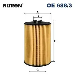 Filtron Filtre à huile pour VOLKSWAGEN: Golf Cabriolet, Tiguan, Golf, Caddy, Passat, Jetta, Arteon, Scirocco, Transporter, New Beetle (Ref: OE 688/3) pas cher