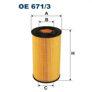 Filtron Filtre à huile pour AUDI: TT, A3, A6, S3, A4, RS3, RS Q3, A1 & VOLKSWAGEN: Touran, Golf Cabriolet, New Beetle, Golf, Eos (Ref: OE 671/3) pas cher