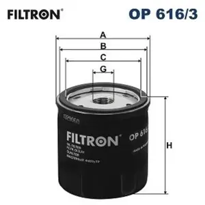 Filtron Filtre à huile pour VOLKSWAGEN: Golf Cabriolet, Tiguan, Caddy, Passat, Jetta, Golf, T-Roc Cabriolet, Polo, Arteon, Scirocco (Ref: OP 616/3) pas cher