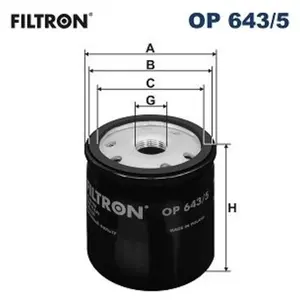 Filtron Filtre à huile pour RENAULT: Mégane, Captur, Scénic, Talisman, Duster, Kangoo, Clio, Kadjar, Fluence & DACIA: Sandero, Duster (Ref: OP 643/5) pas cher