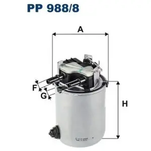 Filtron Filtre à carburant pour NISSAN: X-Trail & RENAULT: Koleos (Ref: PP 988/8) pas cher