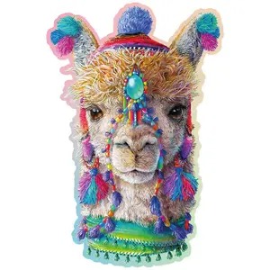 Alpaca Houten Puzzel met Figuren voor Kinderen, 130 Stukjes pas cher