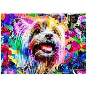 WoodenCity WOODEN CITY Holzpuzzle Pop Art Yorkshire Terrier 505 Teile ... pas cher