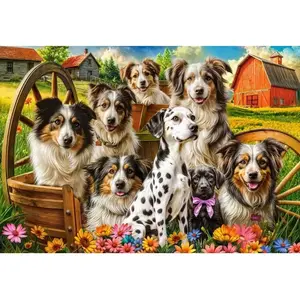 Castorland Happy Dogs In The Countryside 105410 pas cher
