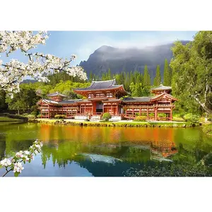 Puzzle Castorland - Réplique du vieux temple Byodoin, 1000 pièces pas cher