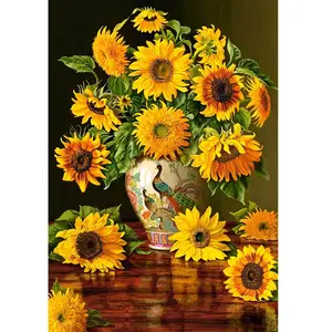 Castorland Glow2B Puzzle 1000T Tournesols dans un vase en paon (1000 pièces) pas cher