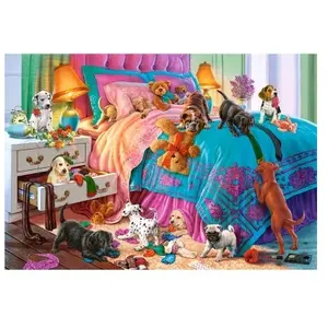 Puzzle Castorland - Chiots coquins, 1000 pièces pas cher