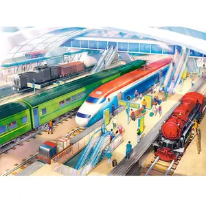 Castorland Train Station - 100pcs pas cher