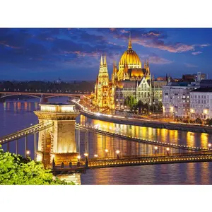 Puzzle Castorland - Vue de Budapest au crépuscule, 2000 pièces pas cher