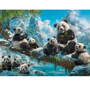 Castorland Pandas' Winter Fun 201013 pas cher