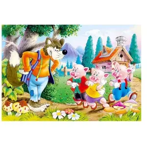 CASTORLAND Puzzle 60 pièces : Les trois petits cochons