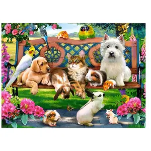 Puzzle 180 pièces - CASTORLAND - Animaux dans le parc - Enfant - 100-200 pièces - Mixte