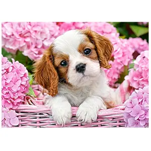 Castorland Pup in Pink Flowers, puzzle 180 pièces (180 pièces) pas cher