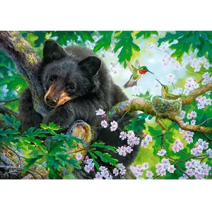 Castorland L'Ours et les Colibris 53629 pas cher