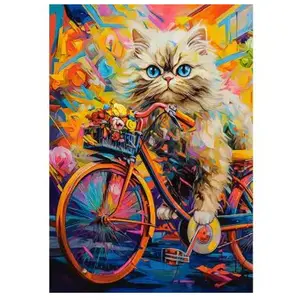 Castorland Le vélo fleuri du chaton 54015 pas cher