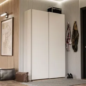 Armoire de chambre - OZZULA - Blanc mat - 2 portes - 1272 x 66 x 83 cm pas cher