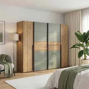 Comparateur de prix : Armoire de chambre - NARAGO - Chêne Mauvella / Sauge - 2 portes battan...