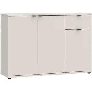 Commode - GANYMEDE - 3 portes - 1 tiroir - Sable - 1198 x 341 x 823 cm pas cher