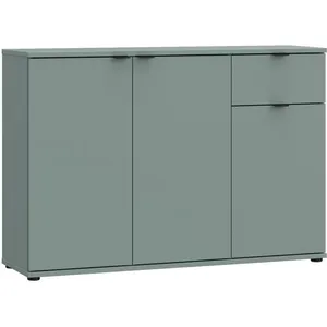 Commode - GANYMEDE - 3 portes - 1 tiroir - Sauge - 1198 x 341 x 823 cm pas cher