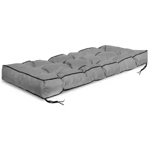 Tuinkussen 120x40 cm met hoge rand voor palletbank waterdicht grijs pas cher