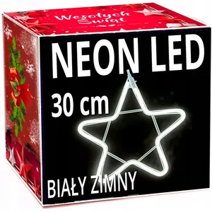 NEON STAR LED 30 cm Fenêtre DOUBLE FACE Lumières de sapin de Noël lumi... pas cher