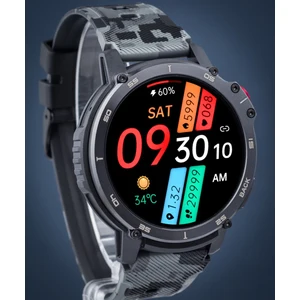 Rubicon Montre intelligente RNCF08 Black Czarno-br zowy (49 mm), Montr... pas cher