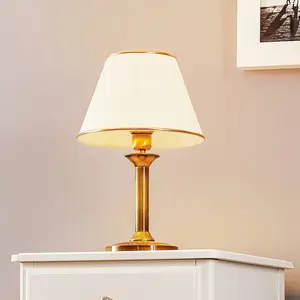 Klassieke Tafellamp Goud Gepatineerd - 44cm Hoog
