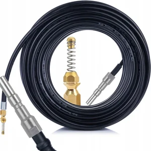 ROSFIX Tuyau de Nettoyage Canalisation 30 m 200 Bar Buse Ressort Laiton Compatible Kranzle D12 Nilfisk KEW pas cher