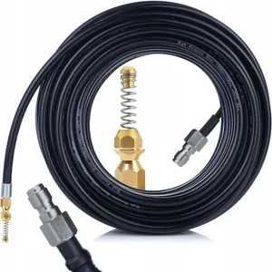 Rosfix Tuyau de Nettoyage Canalisation 30m Buse à Ressort Laiton 1/4" QC 200 Bar, 60°C Flexible et Résistant Pour Égouts, Gouttières, Toilettes pas cher