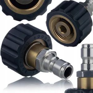 ROSFIX Adaptateur M22x15 Femelle vers Raccord Rapide 3/8 Laiton Acier Haute Pression Compatible Karcher HD HDS pas cher