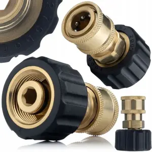ROSFIX Adaptateur M22 Femelle 14 mm vers Raccord Rapide 3/8 Laiton Résistant Anticorrosion Pour Nettoyeur Kärcher pas cher