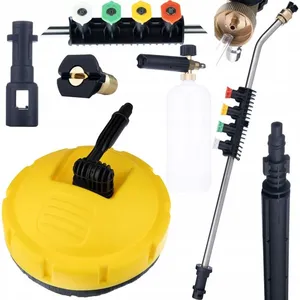 Brosse de nettoyage Rosfix T-racer bar pour nettoyeur haute pression Karcher + Lance pour nettoyeur haute pression 1/4', coudée à 15° avec un jeu de pas cher