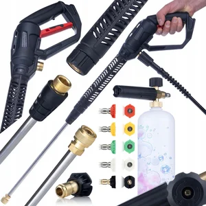 Pistolet pour nettoyeur haute pression Rosfix Pro Clean Gun PCG1 avec accessoires + Pistolet à mousse Rosfix 1000 ml pour le nettoyeur + Jeu de 5 pas cher