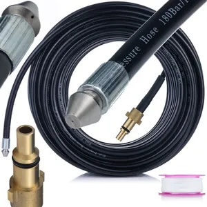 ROSFIX Tuyau de Nettoyage Canalisation 40 m Buse 1+3 Jets 160 Bar Compatible avec nettoyeur Nilfisk Lavor Stihl pas cher